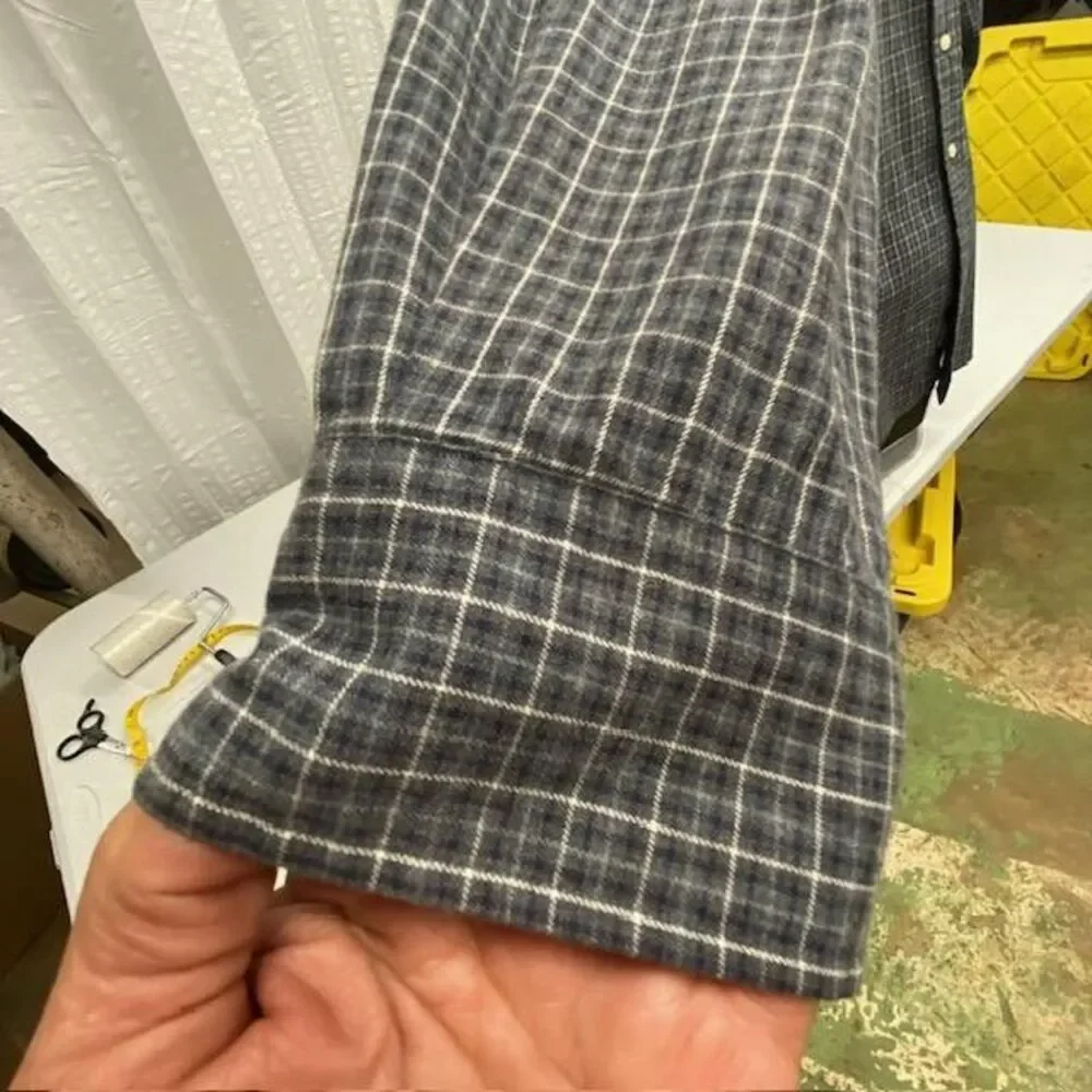 Polo Ralph Lauren XXL Classic Fit Gray Plaid Button Front Shirt Men's